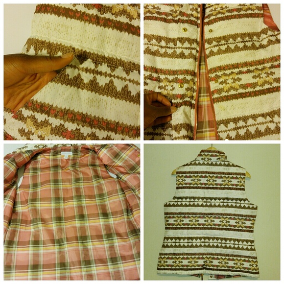 Charter Club Aztec Heart Puffer Vest - Picture 3 of 6